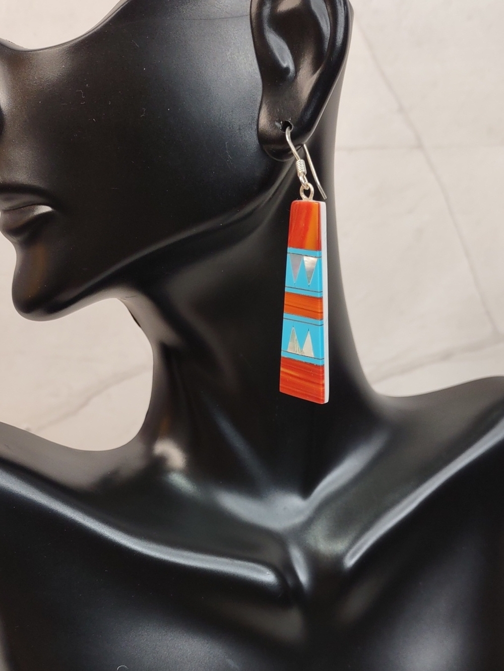 Artisan Crafted Mosaic Inlay Earrings